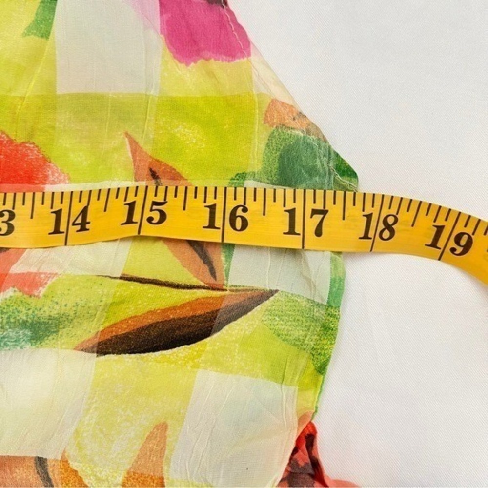 Ci Sono Vintage Multicolor Check Floral Boho Dress S - Picture 6 of 8